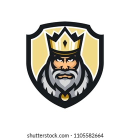 King vector mascot icon illustration
