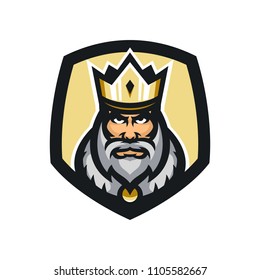 King vector mascot icon illustration
