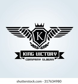 King Victory, Automotive Car Logo Template 