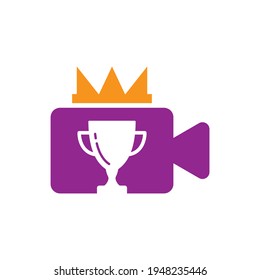 Elemento de diseño del logotipo de vídeo rey