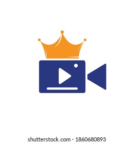King Video vector logo design template. Royal film logo design vector.	
