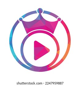 King Video vector logo design template. Royal film logo design vector.