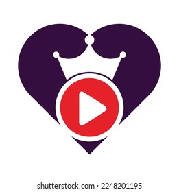 King Video vector logo design template. Royal film logo design vector.