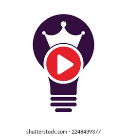 King Video vector logo design template. Royal film logo design vector.