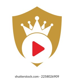 King Video vector logo design template. Royal film logo design vector.