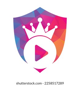 King Video vector logo design template. Royal film logo design vector.