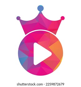 King Video vector logo design template. Royal film logo design vector.