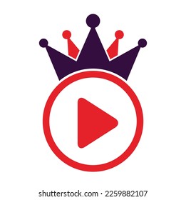 King Video vector logo design template. Royal film logo design vector.