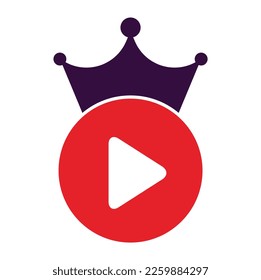 King Video vector logo design template. Royal film logo design vector.