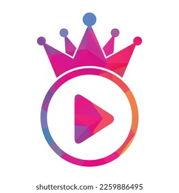 King Video vector logo design template. Royal film logo design vector.