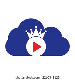 Plantilla de diseño del logotipo del vector King Video. Vector de diseño del logo de la película real.