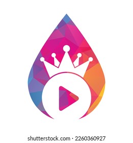 King Video vector logo design template. Royal film logo design vector.