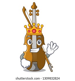 King violin isolated with in the mascot