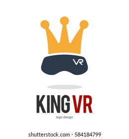 KING VR VIRTUAL REALITY LOGO ICON SYMBOL
