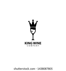 King Wine logo vector icon illustration