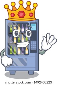 King wine vending machine mascot shaped character