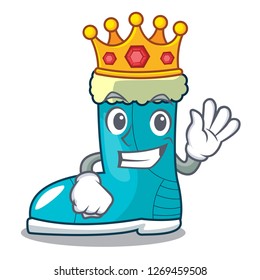 King winter boot in shape cartoon funny