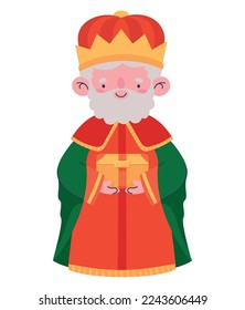 king wise melchior over white