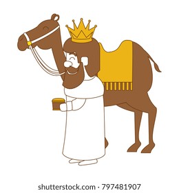 king wizard in camel avatar character