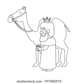 king wizard in camel avatar character