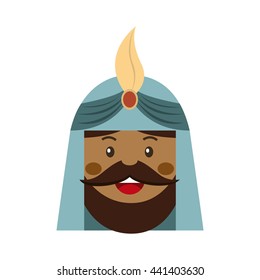 King wizard icon epiphany isolated design