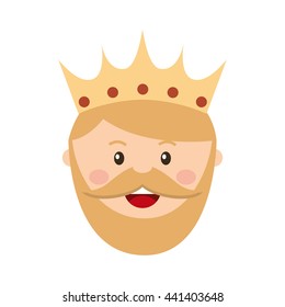 King wizard icon epiphany isolated design
