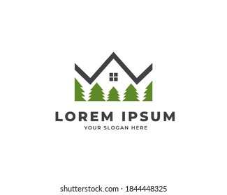 King wood logo design vector template