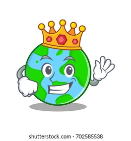 King world globe character cartoon