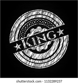 King written with chalkboard texture