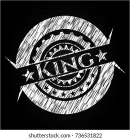King written with chalkboard texture