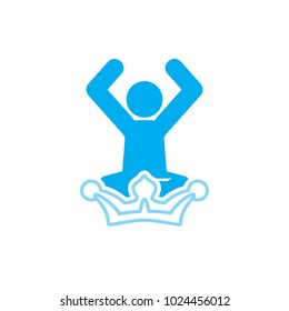 King Yoga Logo Icon Design