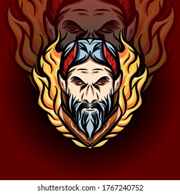 King zeus head vector design. Best illustration design for your element design. Vector illustration EPS.8 EPS.10