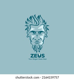 King Zeus Logo Design Simple Icon Stock Vector (Royalty Free ...