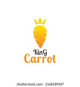 king,carrot,orange,home,location logo icon vector template.