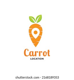 king,carrot,orange,home,location logo icon vector template.