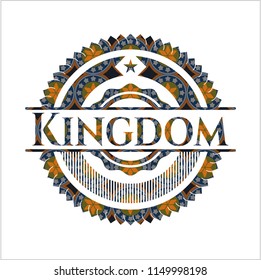 Kingdom arabesque style emblem. arabic decoration.