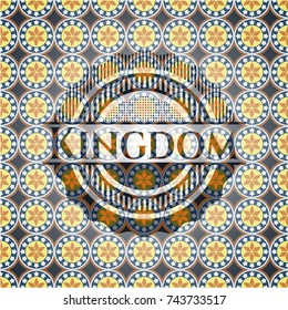 Kingdom arabic emblem background. Arabesque decoration.