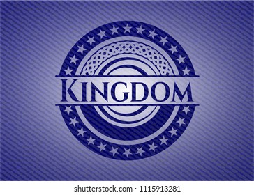 Kingdom badge with denim texture