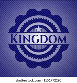 Kingdom badge with jean texture