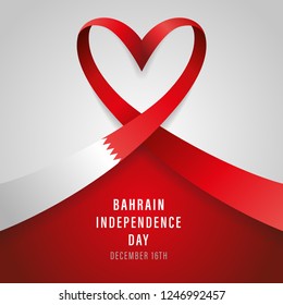 Kingdom of Bahrain Independence Day Vector Template Design Illustration