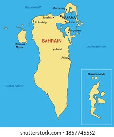 Kingdom of Bahrain - vector map