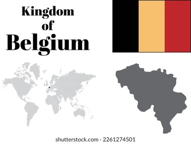 Kingdom of Belgium
flag and maps