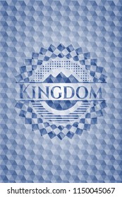 Kingdom blue hexagon emblem.