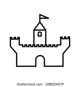 kingdom, castle icon vector template
