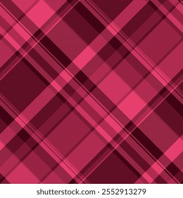 Reino verificar fundo tartan, easter padrão de tecido. Diamante vetor de textura xadrez sem costura na paleta de cores vermelho e escuro.