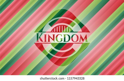 Kingdom christmas colors style emblem.