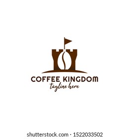Kingdom Coffee Logo Vector Icon Illustration