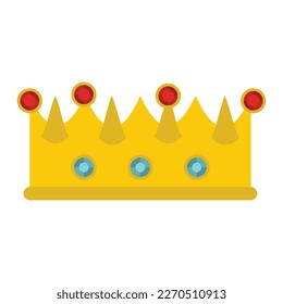 Kingdom crown  Flat vector icon which can easily modify or edit 