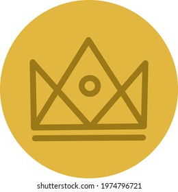 Kingdom crown, icon illustration, vector on white background