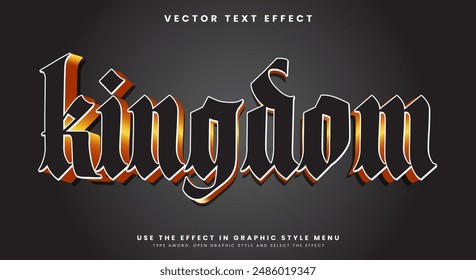 Kingdom editable text effect template suitable for king style theme